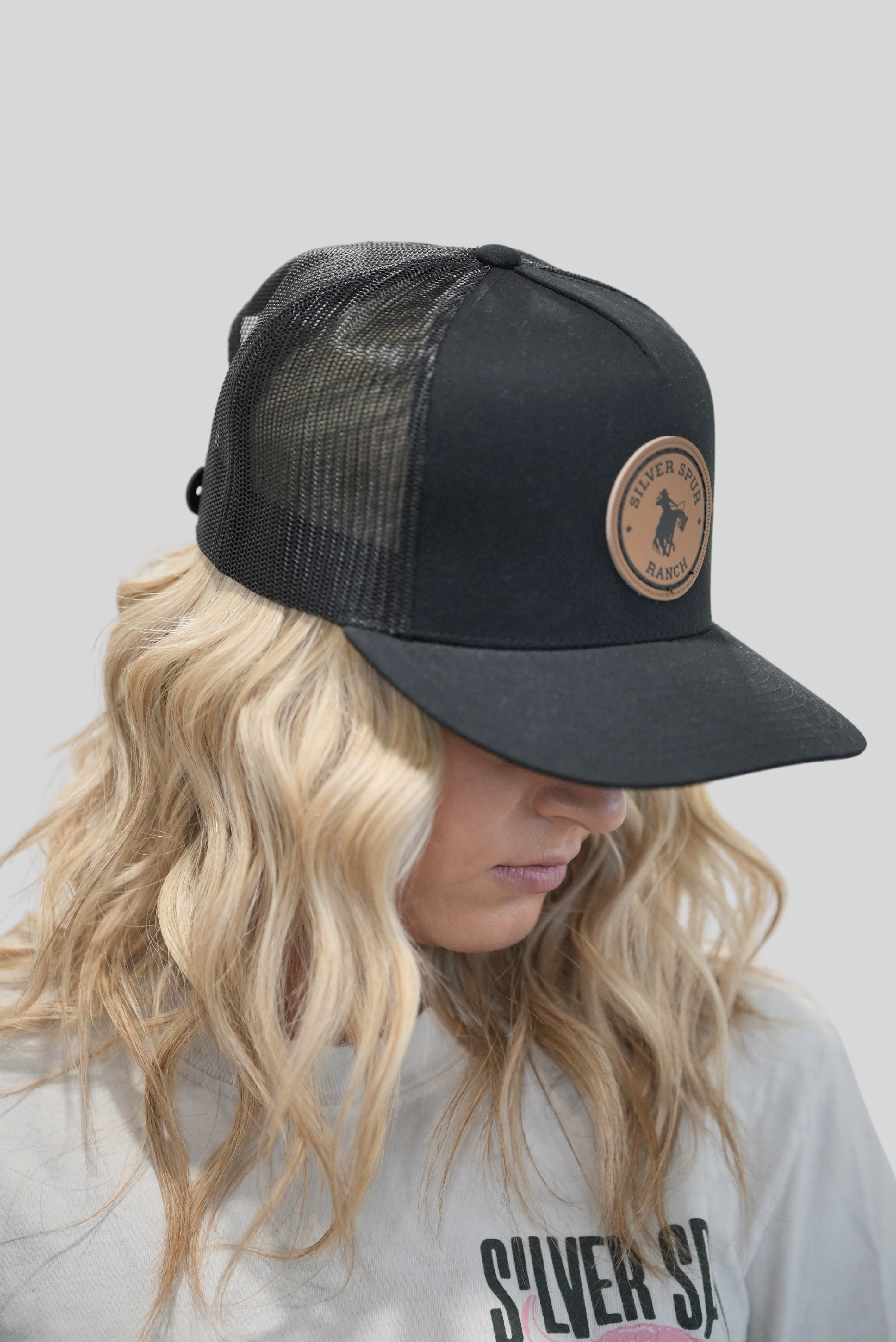 SSR LEATHER PATCH HAT - BLACK (8 Entries)