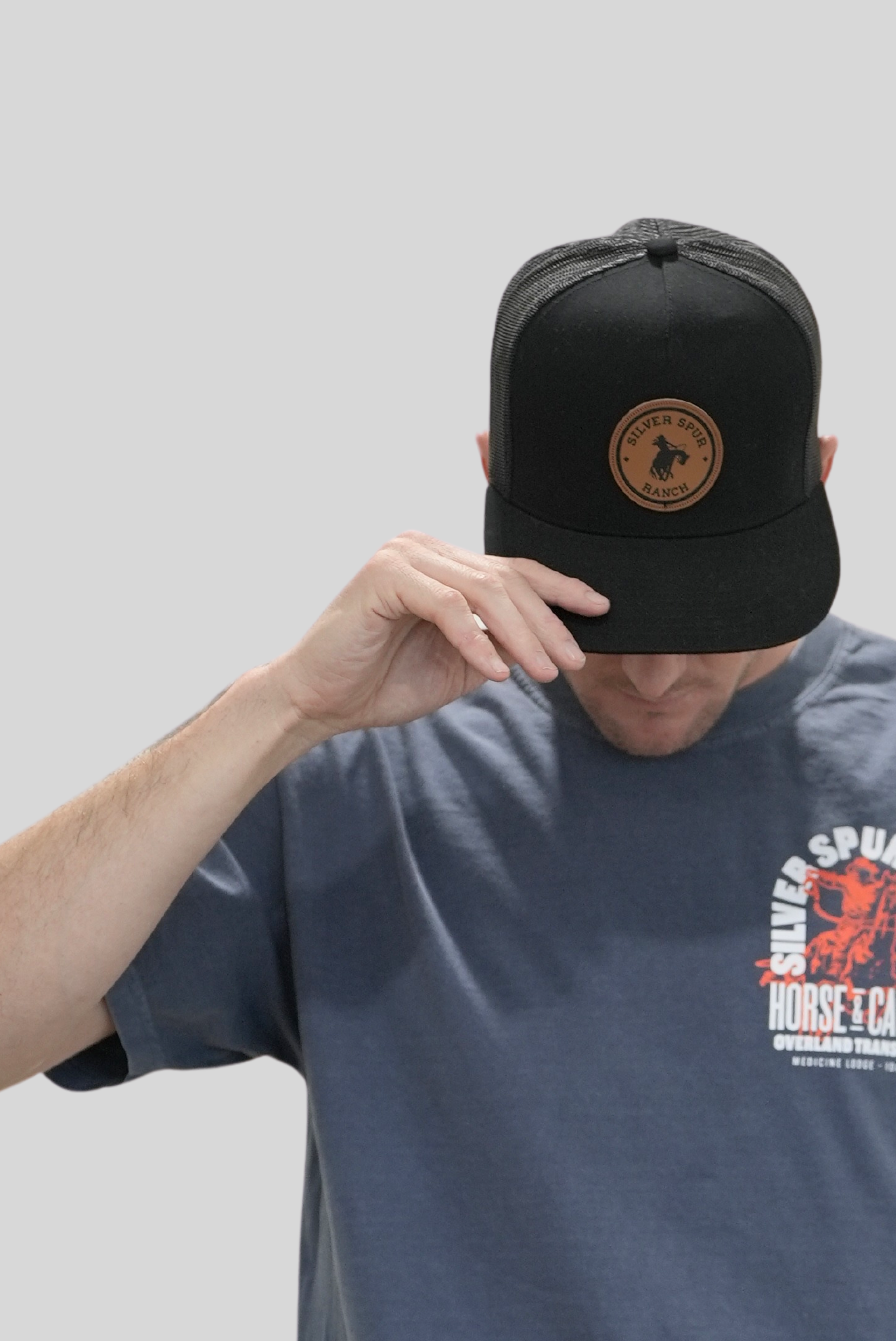 SSR LEATHER PATCH HAT - BLACK (8 Entries)